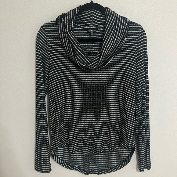 Lucky Brand striped cowl neck long sleeve top - Picture 1 of 8
